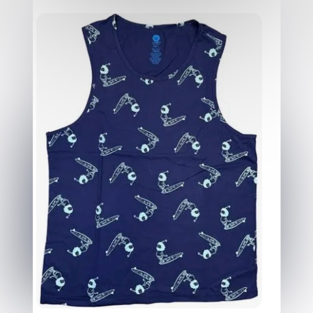 VAST Life Blueberry Surfer Print Tank Top NWT